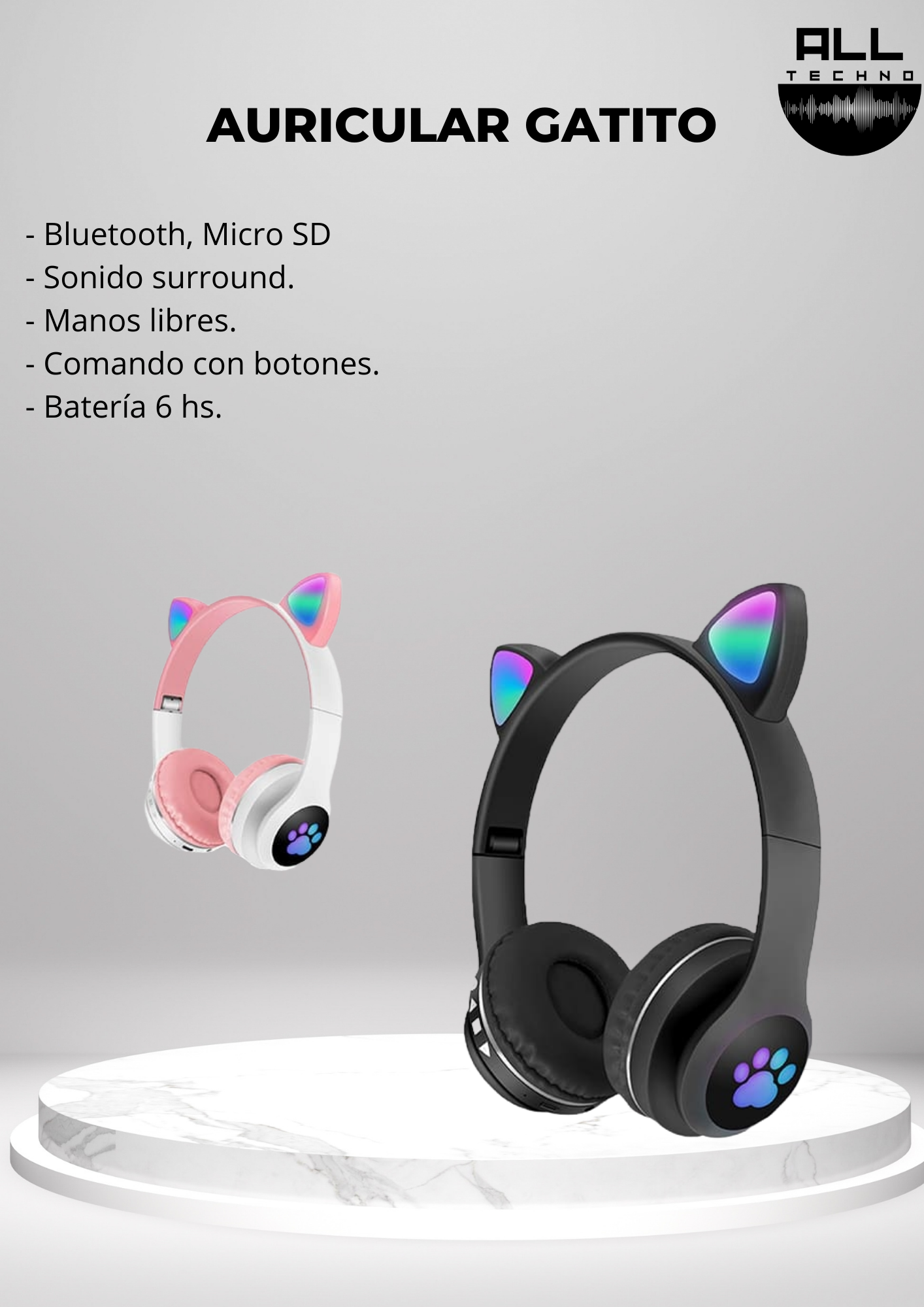 AURICULAR GATITO All Techno